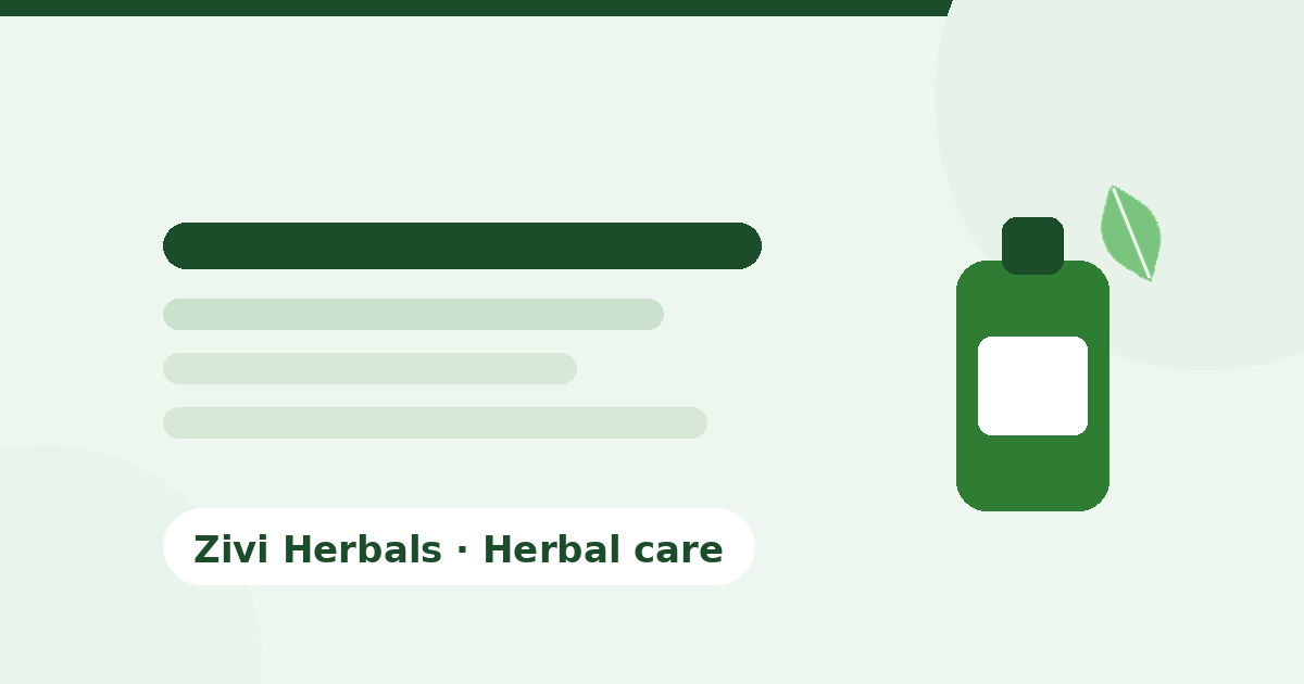 Zivi Herbals — Ayurvedic and herbal healthcare