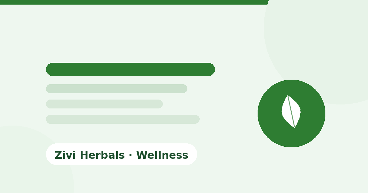 Zivi Herbals — Ayurvedic and herbal healthcare