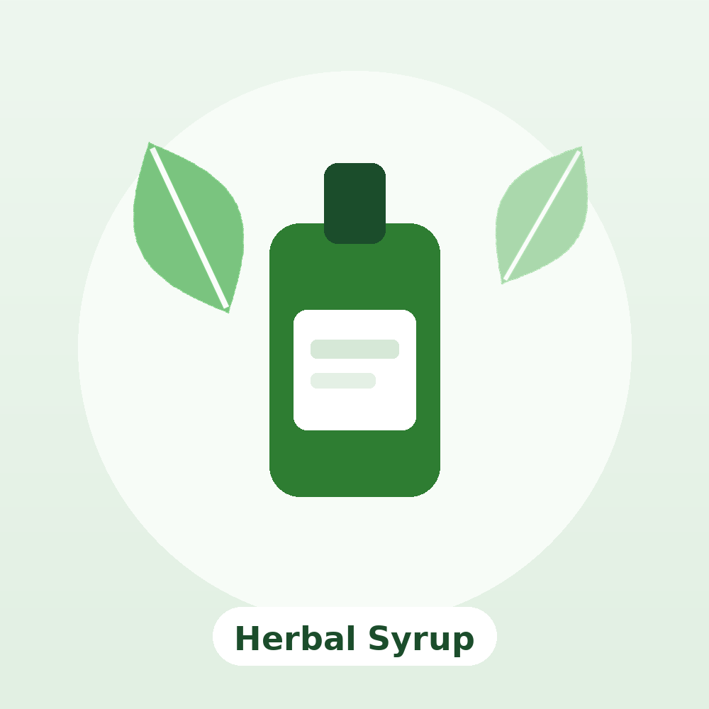 Herbal Syrups — Ayurvedic product illustration